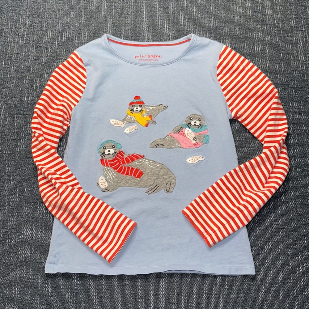 MINI BODEN SEAL SHIRT❤️